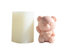 Molde silicona oso grande con moño